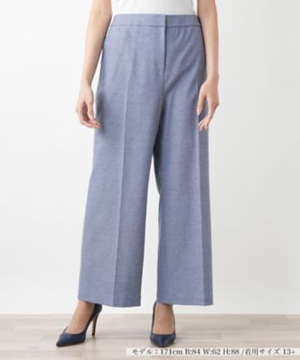 ＜Leilian plus house (Women/大きいサイズ)＞【店舗人気】センタープレスワイドパンツ