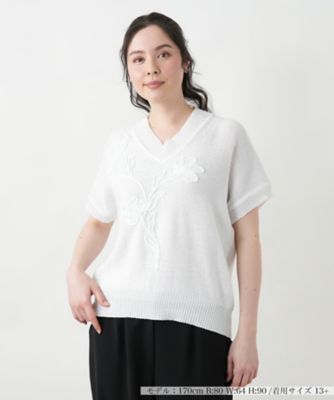 フラワーモチーフニット【ＣＯＲＳＩＮＩ　＆　ＰＲＯＴＩ】