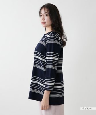 【店舗人気】マルチボーダーカットソー【Ｌｅｉｌｉａｎ　ＷＨＩＴＥ　ＬＡＢＥＬ】