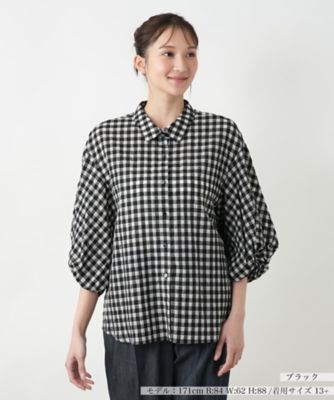 ＜Leilian plus house (Women/大きいサイズ)＞ギンガムチェックブラウス【ＮＥＭＩＫＡ】