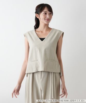 ＜Leilian plus house (Women/大きいサイズ)＞【店舗人気】Ｖネックベスト【ＮＥＭＩＫＡ】