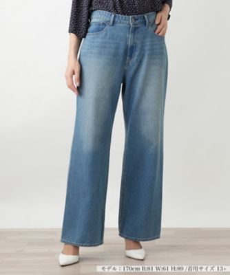 ＜Leilian plus house (Women/大きいサイズ)＞ウォッシュデニムパンツ【Ｌ　ＪＥＡＮＳ】