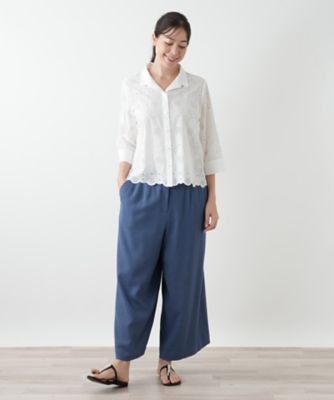 カットワーク刺繍ブラウス【Leilian WHITE LABEL 