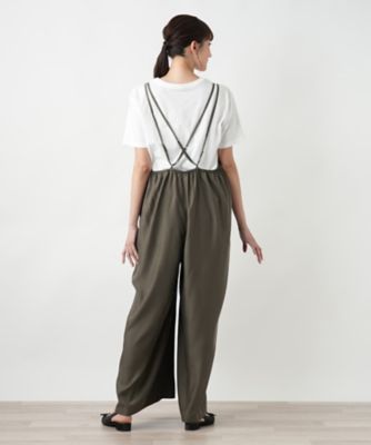 店頭人気】ワイドサロペットパンツ【NEMIKA】 | Leilian plus