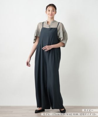 Leilian plus house (Women/大きいサイズ)/レリアン　プラスハウス 【店舗人気】ワイドサロペットパンツ【NEMIKA】