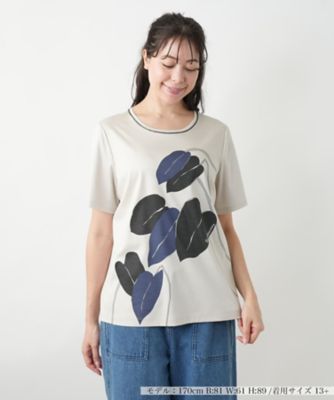 ＜Leilian plus house (Women/大きいサイズ)＞【店舗人気】プリントＴシャツ【ＲＯＣＨＡＳ　Ｐｒｅｍｉｅｒｅ】