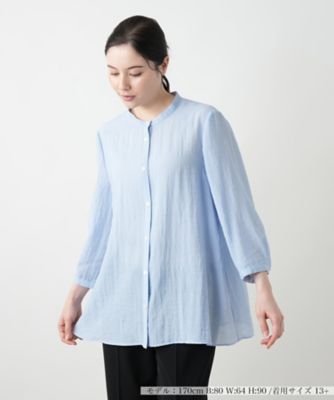 ＜Leilian plus house (Women/大きいサイズ)＞バンドカラーブラウス【ＲＯＣＨＡＳ　Ｐｒｅｍｉｅｒｅ】