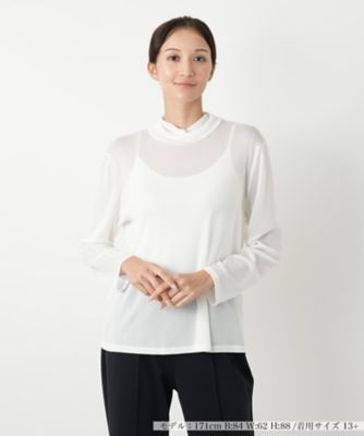 ＜Leilian plus house (Women/大きいサイズ)＞【ウォッシャブル】ハイネックカットソー