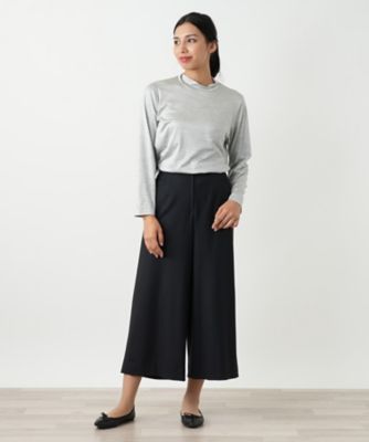 【新品】定価44,000円　レリアン　ガウチョパンツ　ワイド　ブラック　11号 ガウチョパンツ | Leilian plus house (Women/大きいサイズ