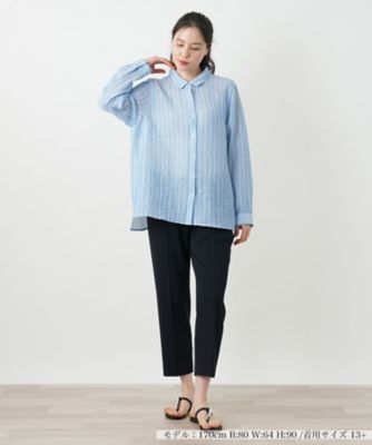 F617 美品 XL 13 レリアン プラスハウス ストライプ レディース ストライプブラウス | Leilian plus house (Women/大きいサイズ