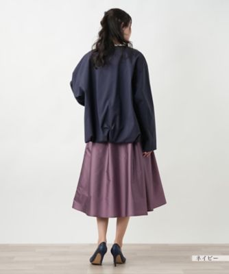 美品 レリアン プラスハウス ノーカラーライトジャケット 大きいサイズ ノーカラージャケット | Leilian plus house (Women/大きい