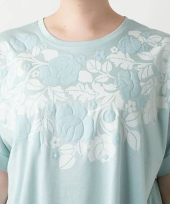 フラワーモチーフカットソー【ＭＵＳＥ　ＢＹ　ＲＯＣＨＡＳ　Ｐｒｅｍｉｅｒｅ】