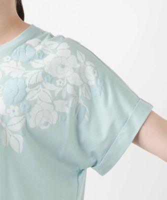 フラワーモチーフカットソー【ＭＵＳＥ　ＢＹ　ＲＯＣＨＡＳ　Ｐｒｅｍｉｅｒｅ】