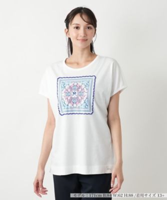 ＜Leilian plus house (Women/大きいサイズ)＞ビーズ刺繍Ｔシャツ【ＭＵＳＥ　ＢＹ　ＲＯＣＨＡＳ　Ｐｒｅｍｉｅｒｅ】