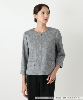 【送料無料】Leilian plus house (Women/大きいサイズ)/レリアン プラスハウス ジャケット 96グレー コート・ジャケット【三越伊勢丹/公式】