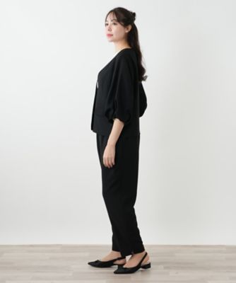 美品　yori バルーンスリーブ ジャケット 黒 バルーンスリーブジャケット【BOURGE】 | Leilian plus house