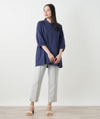 スタンドカラーブラウス【Leilian WHITE LABEL