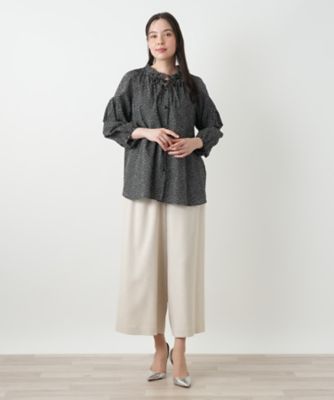 Leilian PLUS HOUSE / レリアンプラスハウス レースブラウス【Leilian WHITE LABEL】 店舗人気】ストライプブラウス【Leilian WHITE LABEL】|レリアン