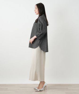 Leilian PLUS HOUSE / レリアンプラスハウス 【店舗人気】バンドカラーブラウス【プラス企画】 店舗人気】ストライプバンドカラーブラウス【プラス企画