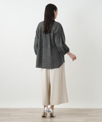 Leilian PLUS HOUSE / レリアンプラスハウス フレアブラウス【プラス企画】 プリントブラウス【Leilian WHITE LABEL
