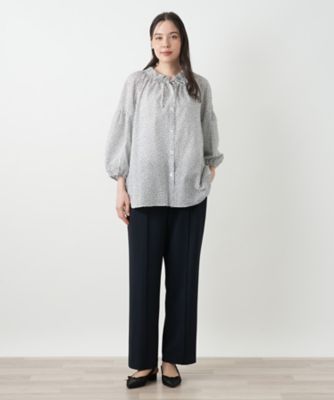 プリントブラウス【Leilian WHITE LABEL