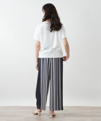 ストライプワイドパンツ