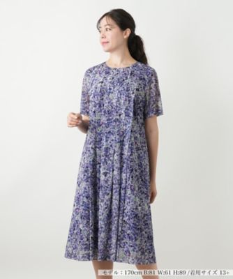 ＜Leilian plus house (Women/大きいサイズ)＞花柄フレアワンピース【ＥＲＩＣＡ】