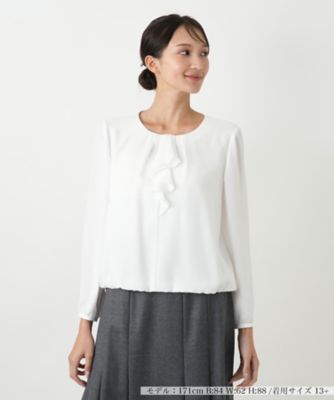 ＜Leilian plus house (Women/大きいサイズ)＞ノーカラーブラウス