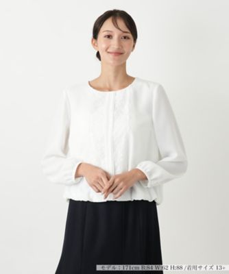 ＜Leilian plus house (Women/大きいサイズ)＞レース切替ブラウス
