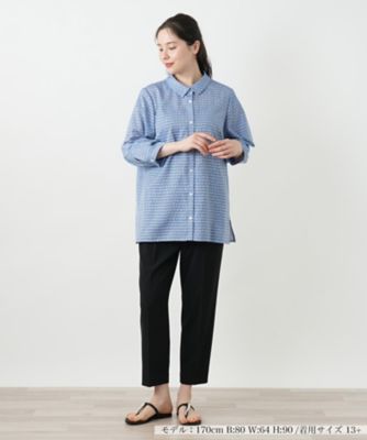 刺繍ボーダーブラウス