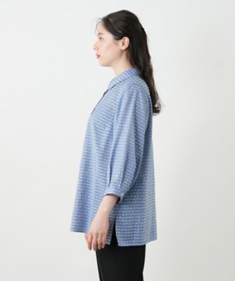 刺繍ボーダーブラウス