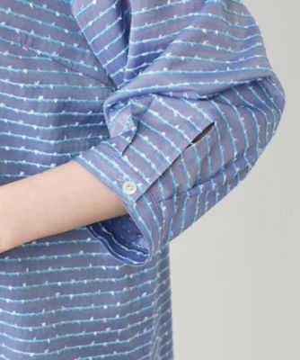 刺繍ボーダーブラウス