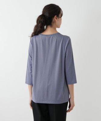 刺繍ボーダーカットソー | Leilian plus house (Women/大きいサイズ