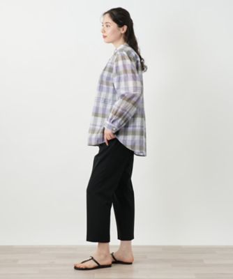チェックバンドカラーブラウス【Ｌｅｉｌｉａｎ　ＷＨＩＴＥ　ＬＡＢＥＬ】