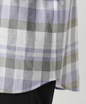 チェックバンドカラーブラウス【Ｌｅｉｌｉａｎ　ＷＨＩＴＥ　ＬＡＢＥＬ】