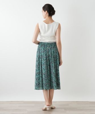 未使用 Leilian レリアン フレアスカート バラ柄 13 日本製 タグ付き フラワー刺繍スカート | Leilian plus house (Women/大きい