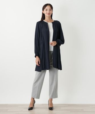 ノーカラーロングブルゾン | Leilian plus house (Women/大きい