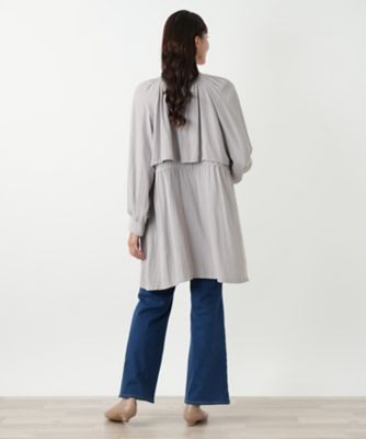 ノーカラーロングブルゾン | Leilian plus house (Women/大きい