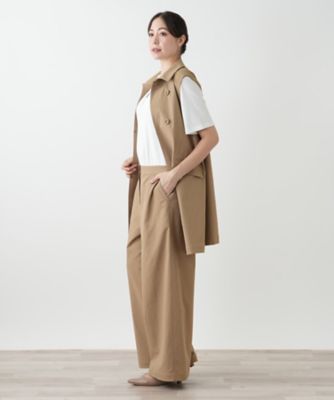 洗えるデニム調ワイドパンツ | Leilian plus house (Women