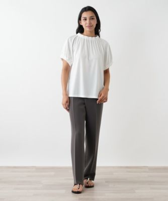 レリアン⭐︎ギャザーが素敵なブラウス 刺繍ギャザーブラウス【Leilian WHITE LABEL】|レリアン