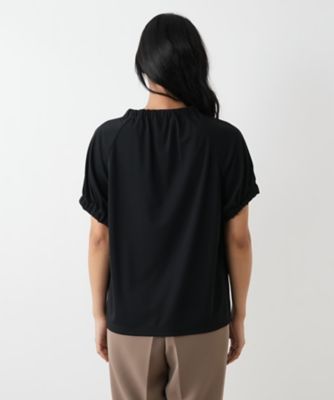 レリアン　大きいサイズ　ブラウス　13+ ブラウン　ギャザー　チュニックXL 茶 レリアン 大きいサイズ ブラウス 13+ ブラウン ギャザー