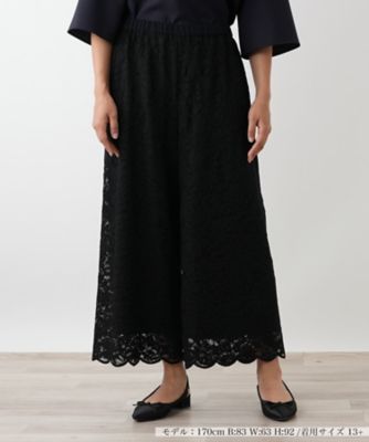 ＜Leilian plus house (Women/大きいサイズ)＞洗えるレースワイドパンツ