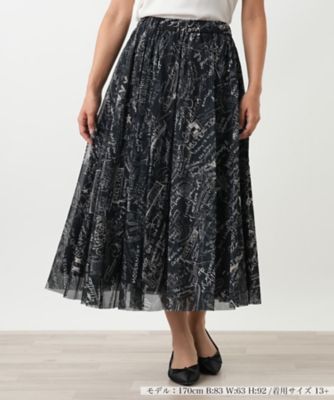 ＜Leilian plus house (Women/大きいサイズ)＞プリントフレアスカート