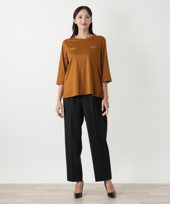 刺繍七分袖カットソー | Leilian plus house (Women/大きい