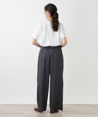 幾何学柄ワイドパンツ | Leilian plus house (Women/大きい