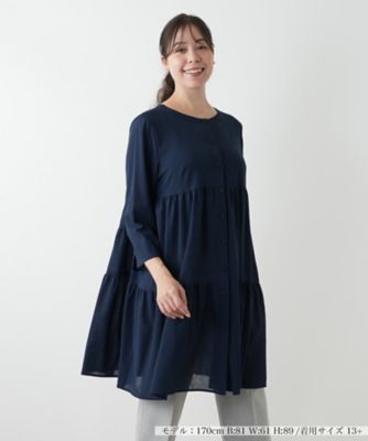 極美品*レリアンプラスハウス ティアードフリルブラウス チュニック 大きいサイズ 極美品*レリアンプラスハウス ティアードフリルブラウス