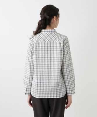 チェックブラウス【Leilian WHITE LABEL
