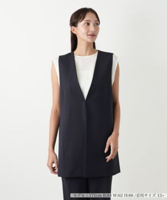＜Leilian plus house (Women/大きいサイズ)＞Ｖネックロングベスト