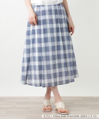 ＜Leilian plus house (Women/大きいサイズ)＞ブロックチェックスカート