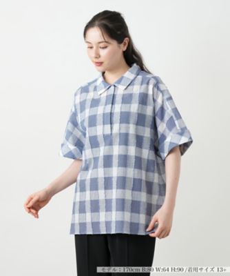 ＜Leilian plus house (Women/大きいサイズ)＞ブロックチェックブラウス